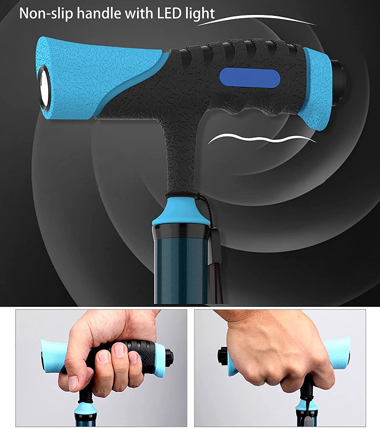 Amazon.com: ZXKYZR8 Carbon Fiber Cane,Four-Corner Crutch